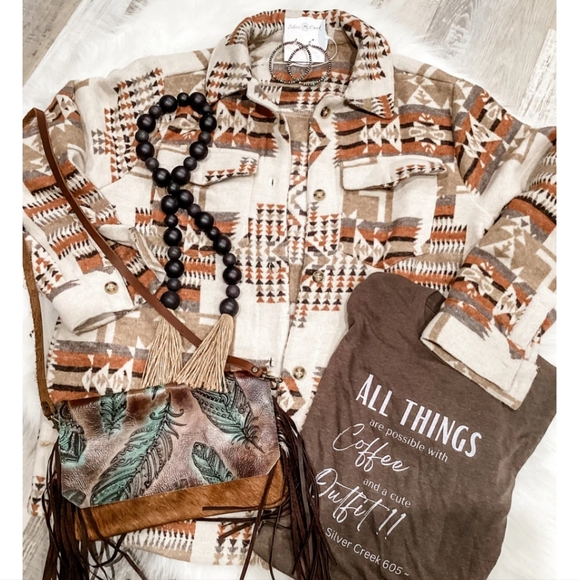 Jade & Ivory Western Aztec Pendleton Print Shacket XL NWOT - Picture 6 of 11
